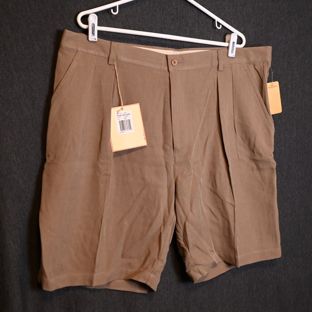 NEW Tommy Bahama Men's 42 100% Silk Casino Deck Shorts Almond NWT